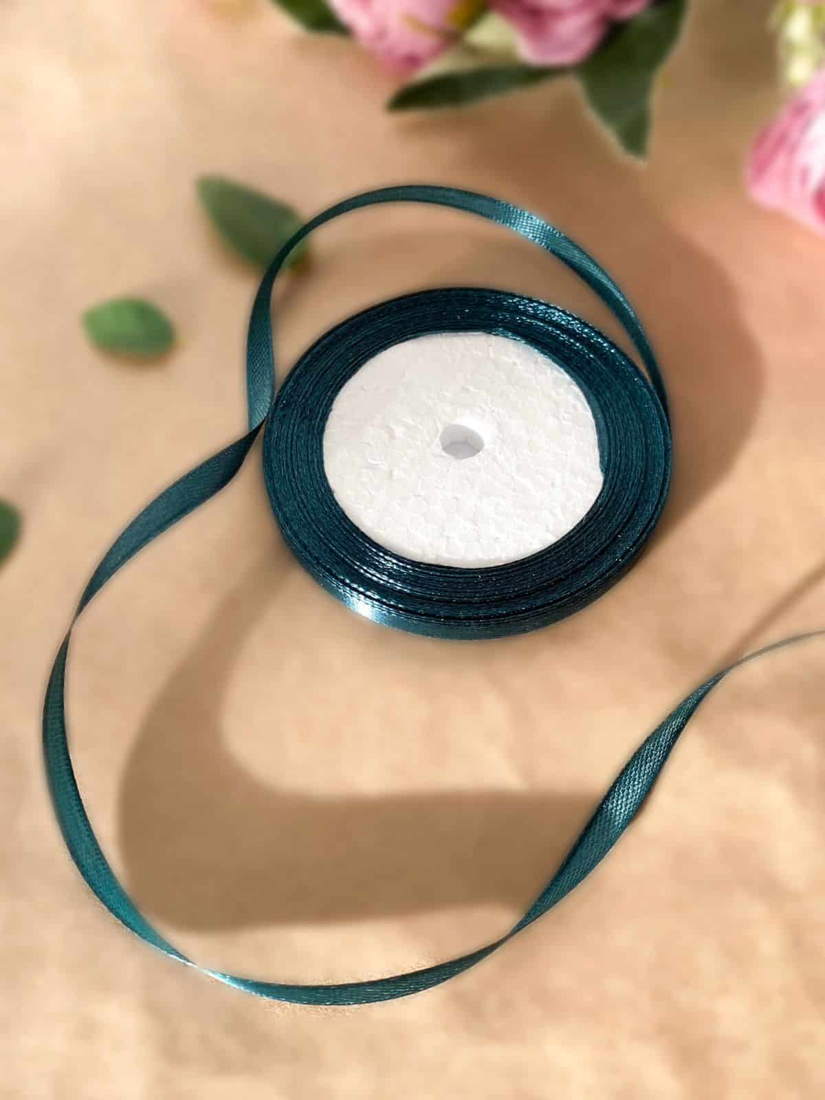 Лента атласная 0,6 см., изумрудный — изображение 1